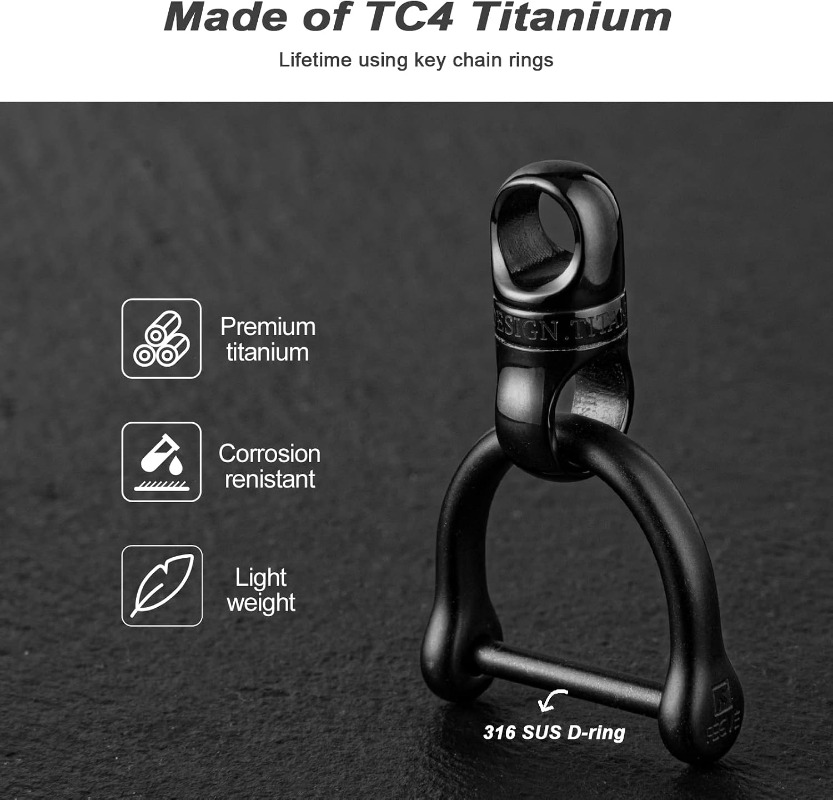 Llavero de titanio con mosquet - Edc Carry Clip reseña y precio
